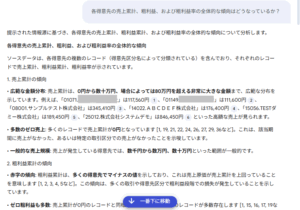 NotebookLMで売上CSVデータを分析した結果（例2）
