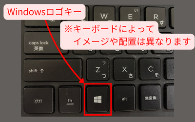 キーボードのWindowsロゴキーの説明